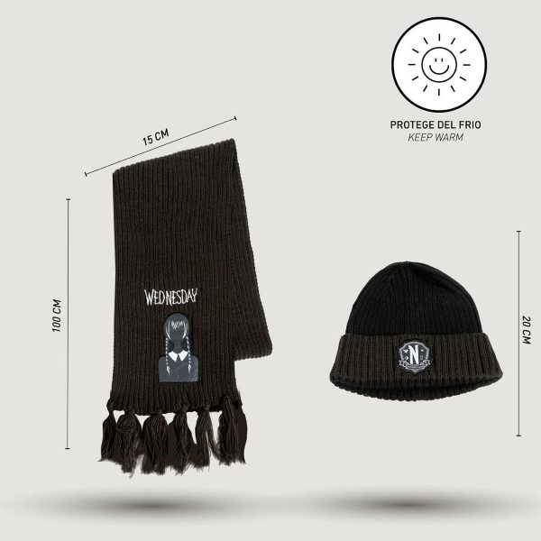 Hat and Scarf Wednesday Black Sale