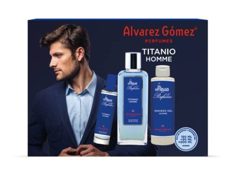 Men s Perfume Set Alvarez Gomez Titanio Homme 3 Pieces Hot on Sale