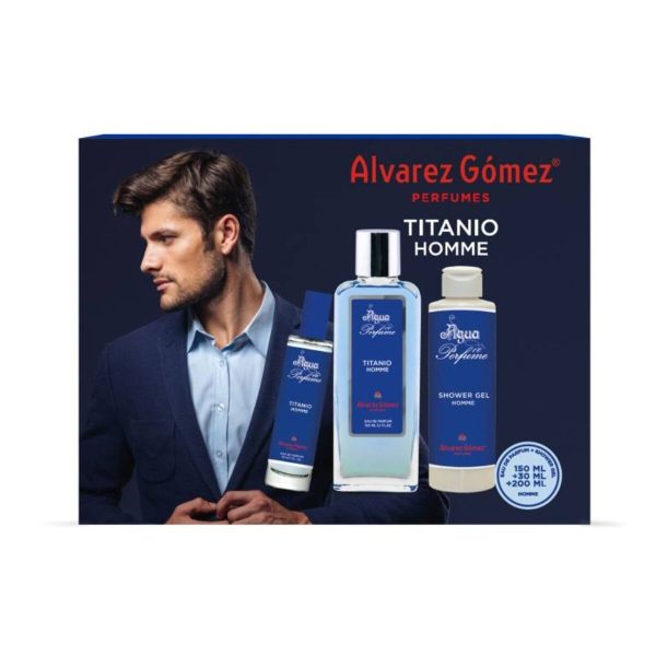 Men s Perfume Set Alvarez Gomez Titanio Homme 3 Pieces Hot on Sale