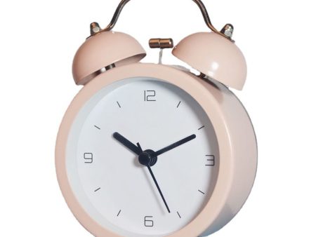 Analogue Alarm Clock Romimex Pink Metal 9 x 12 x 5 cm Supply