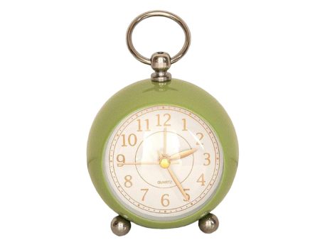 Analogue Alarm Clock Romimex Green Ceramic 10 x 13 x 7 cm Hot on Sale